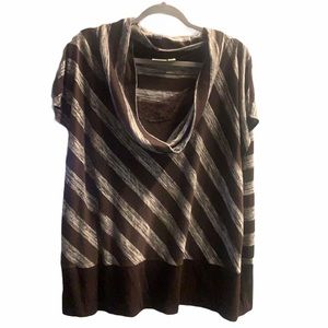 Cato Brown and Gray Blouse